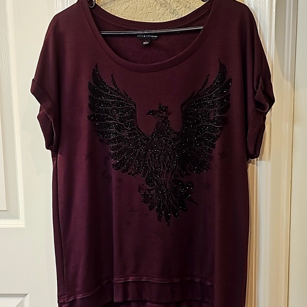 Burgundy woman's top